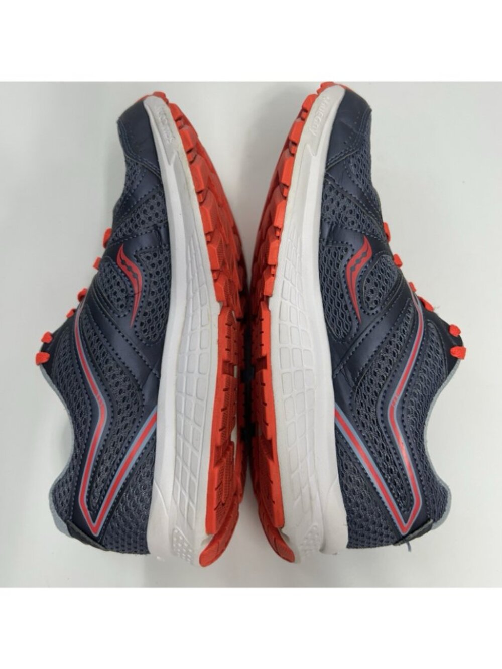 Saucony Cohesion 11 Running Shoe’s Women’s Size 8W Wide Width Grey Orange - Picture 9 of 10